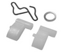Set of starter parts  on a white background